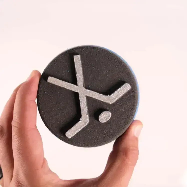 Hockey Puck Bomb with Shoe Charm