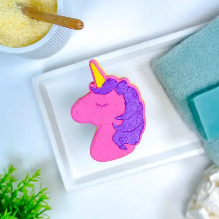 Unicorn Bath Bomb with Shoe Charm