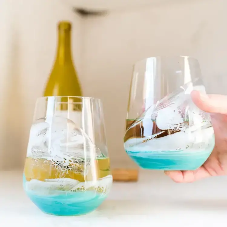 Resin Coated Entertaining Glasses (Set of 2)