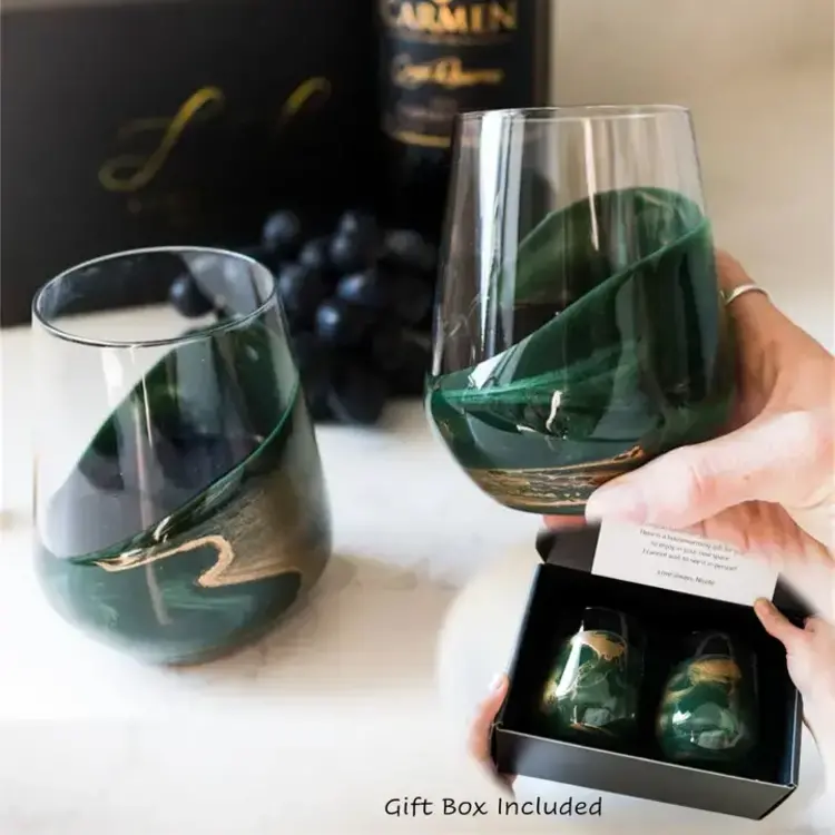 Resin Coated Entertaining Glasses (Set of 2)
