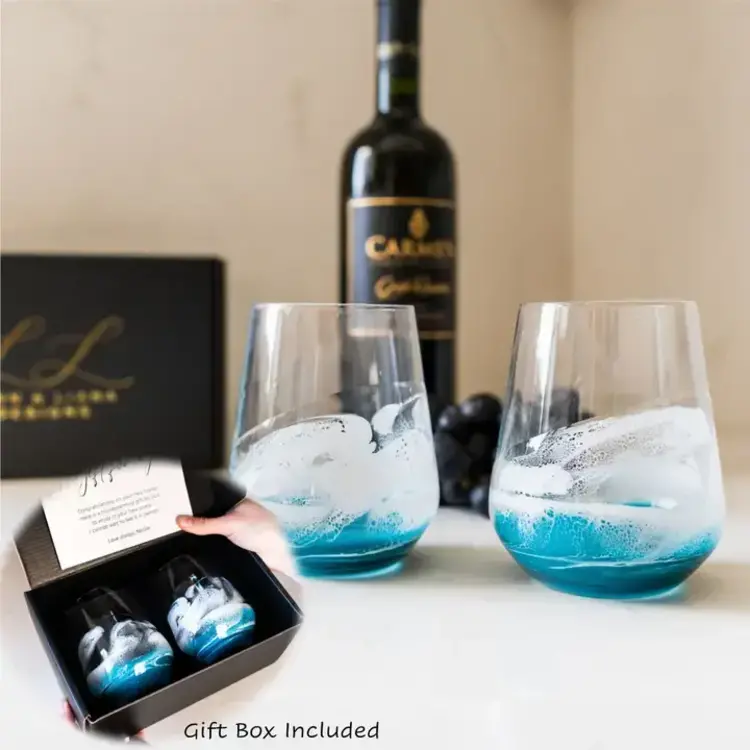 Resin Coated Entertaining Glasses (Set of 2)