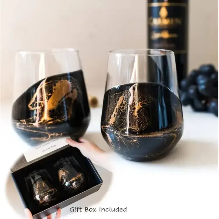 Resin Coated Entertaining Glasses (Set of 2)