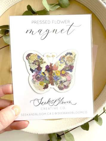 Butterfly Pressed Flower Magnet