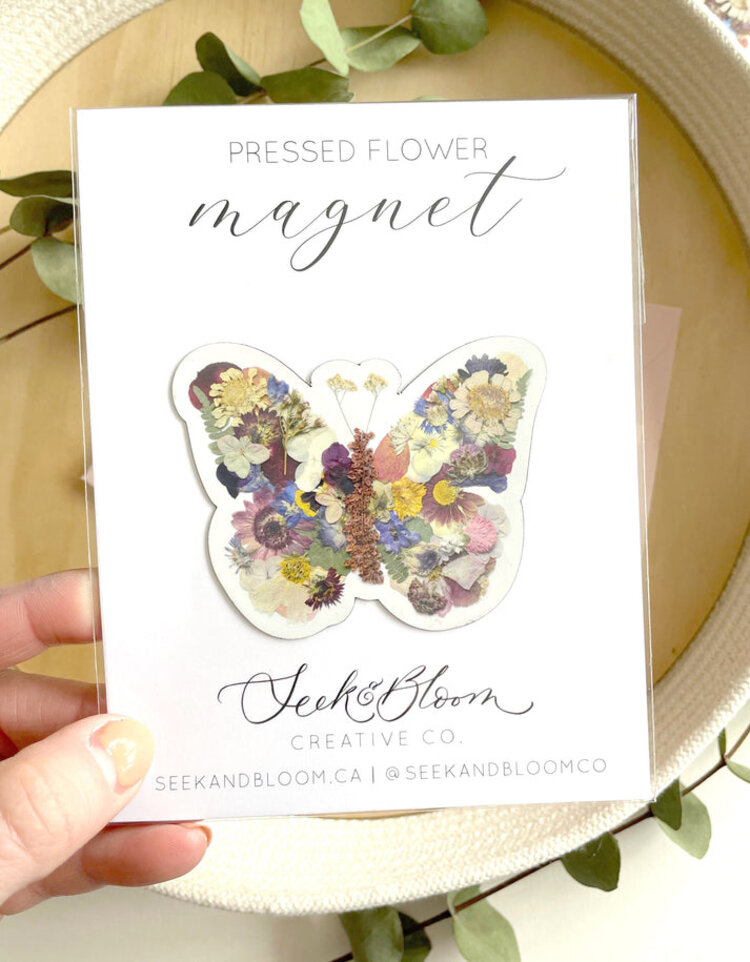 Butterfly Pressed Flower Magnet