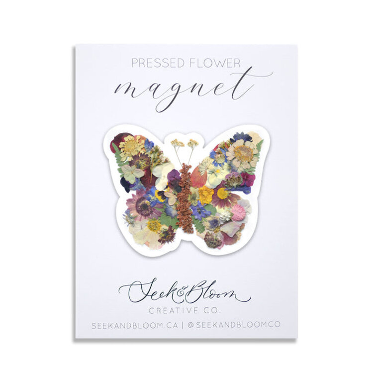Butterfly Pressed Flower Magnet