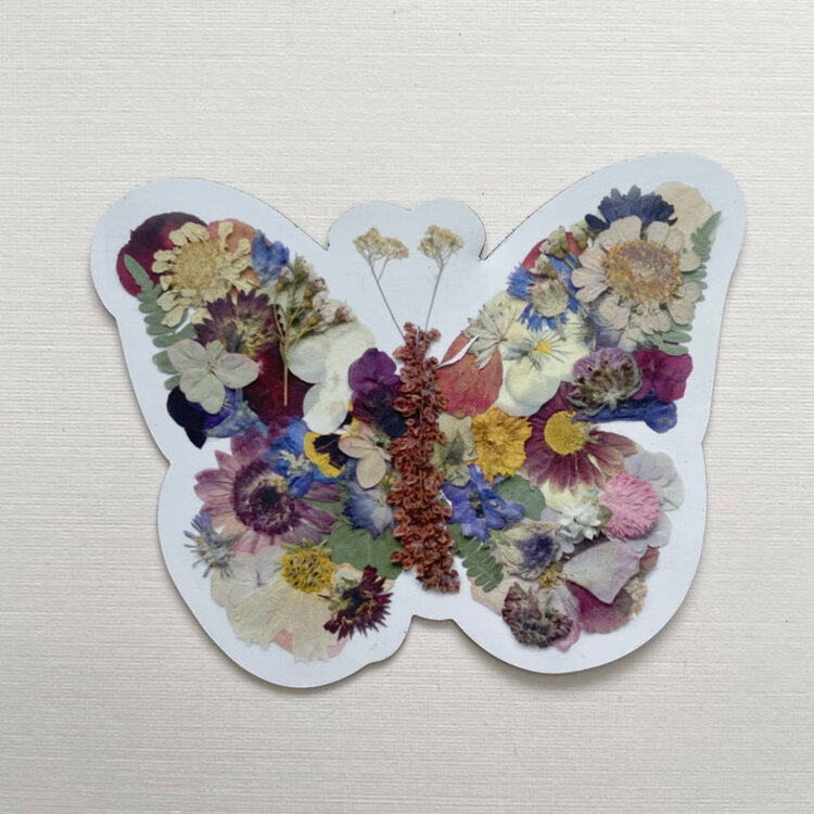 Butterfly Pressed Flower Magnet