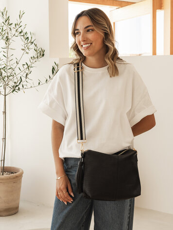 Daisy Stripe Crossbody Bag