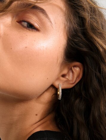 Tatum Large Crystals Hoop 24 mm