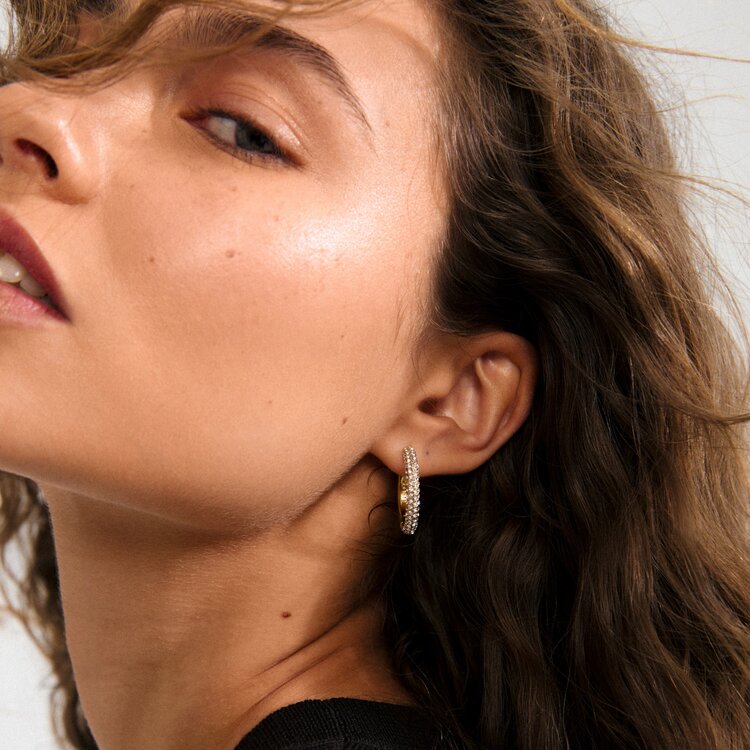 Tatum Large Crystals Hoop 24 mm