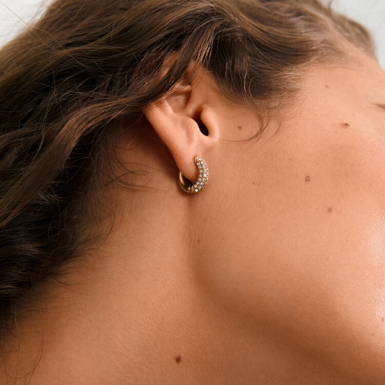 Tatum Small Crystals Hoop 14 mm