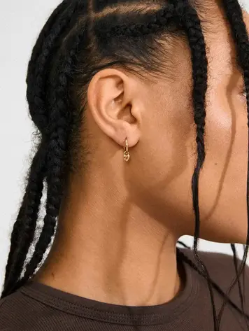 Alaia Tiny Heart Pendant Earrings