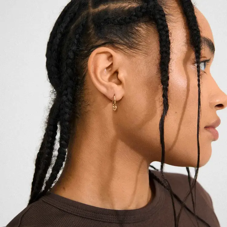 Alaia Tiny Heart Pendant Earrings