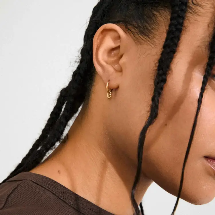 Alaia Tiny Heart Pendant Earrings