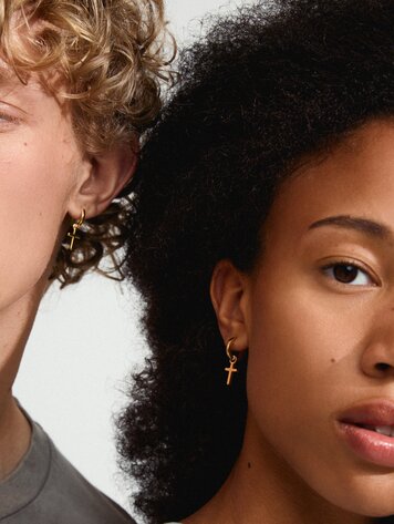 Flynn Recycled Cross Earrings