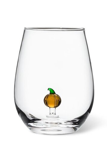 Pumpkin Stemless Wine Glass