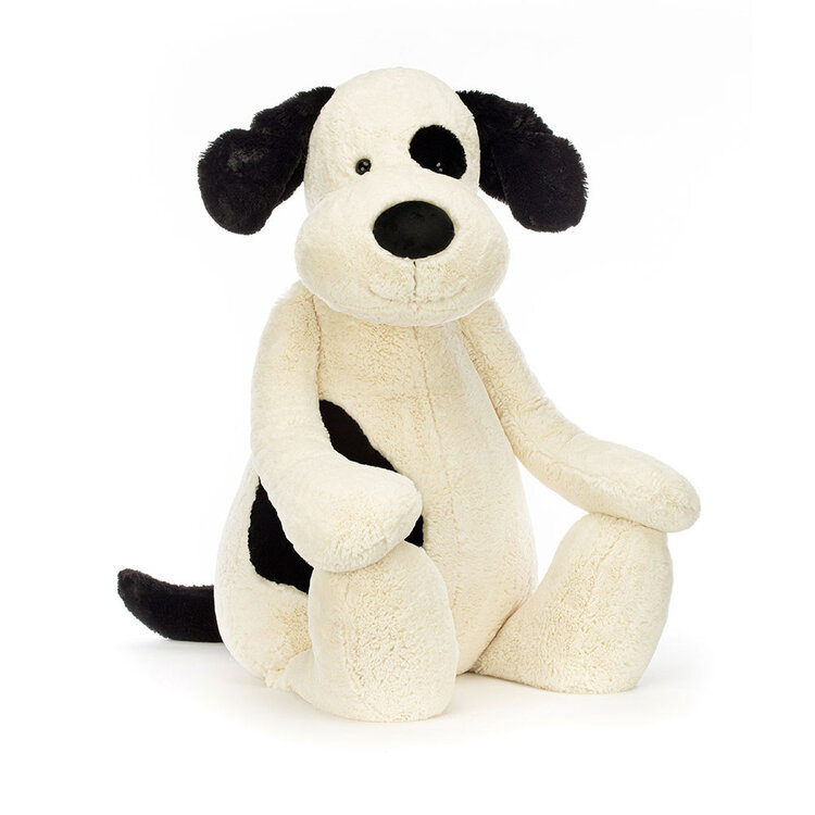 Jellycat Inc Gigantic Bashful Black & Cream Puppy