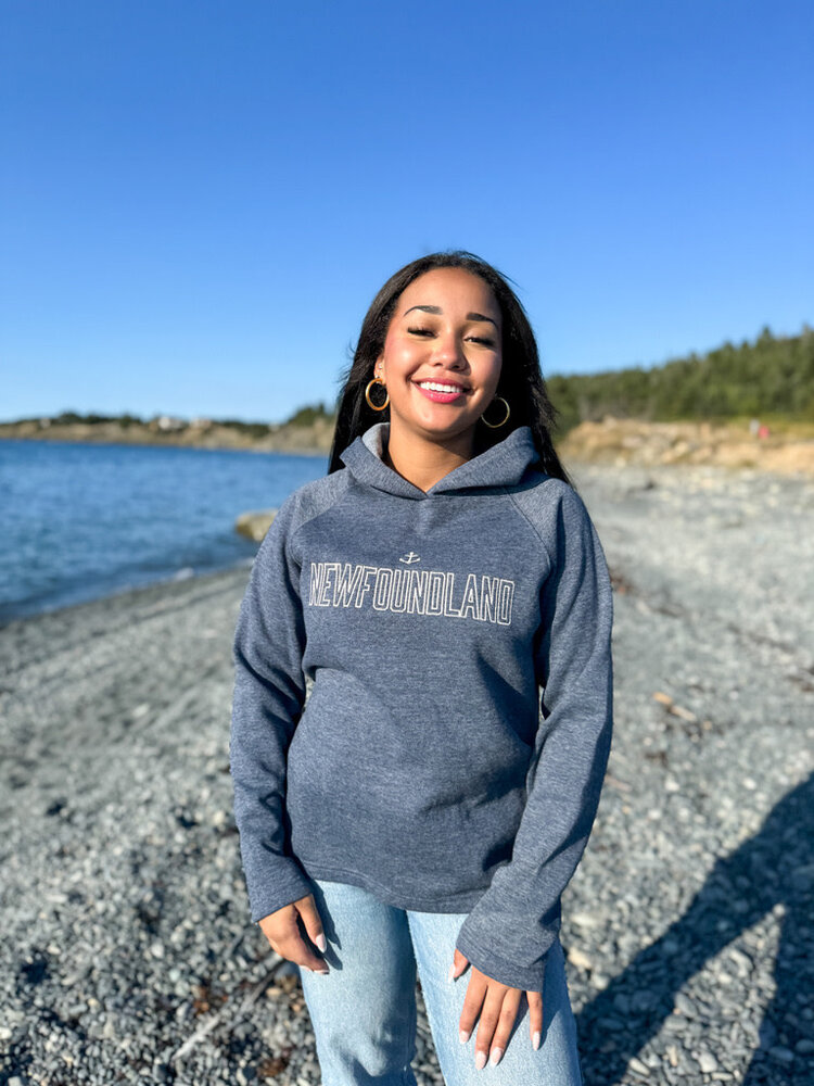 Ladies Relaxed Newfoundland Anchor Hoodie
