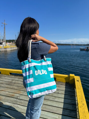 Striped Dildo Tote Bag