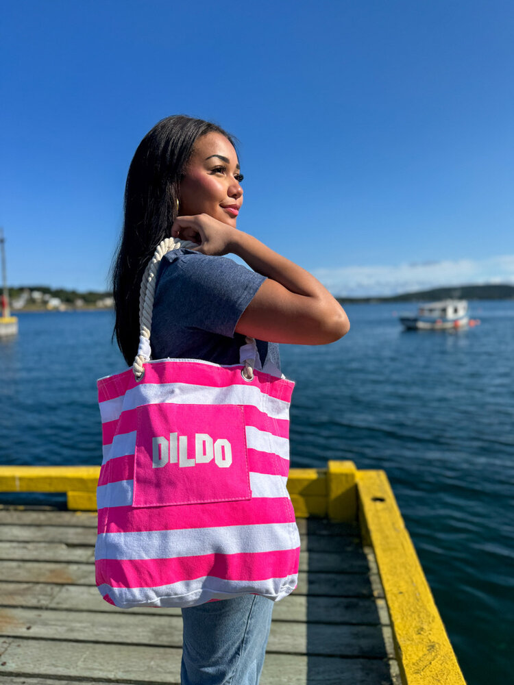 Striped Dildo Tote Bag