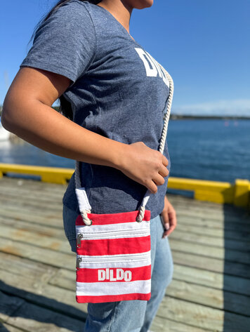 Dildo Striped Crossbody Bag