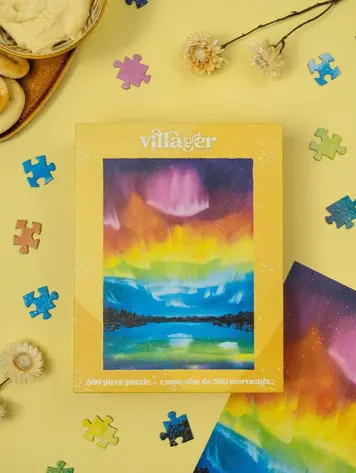 Rainbow Northern Lights | 500-Piece Puzzle for Adults