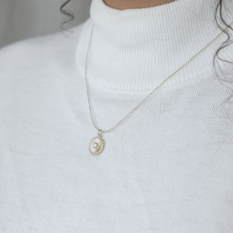 Lina Layering Necklace Opalite