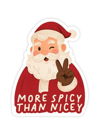 Santa More Spicy Than Nicey Sticker