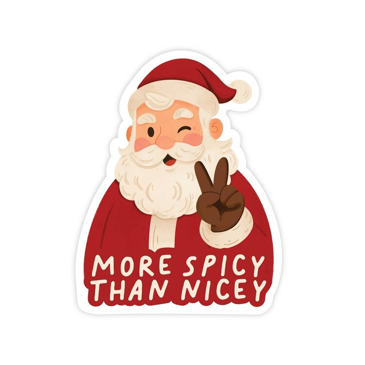 Santa More Spicy Than Nicey Sticker