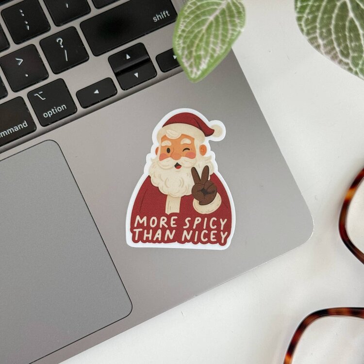 Santa More Spicy Than Nicey Sticker