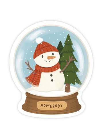 Snow Globe Snowman Homebody Sticker