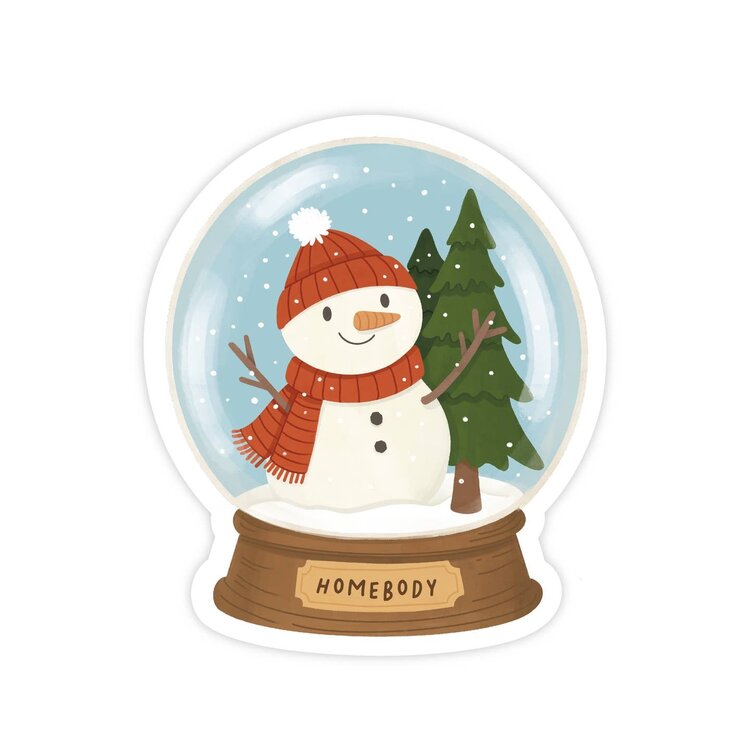 Snow Globe Snowman Homebody Sticker
