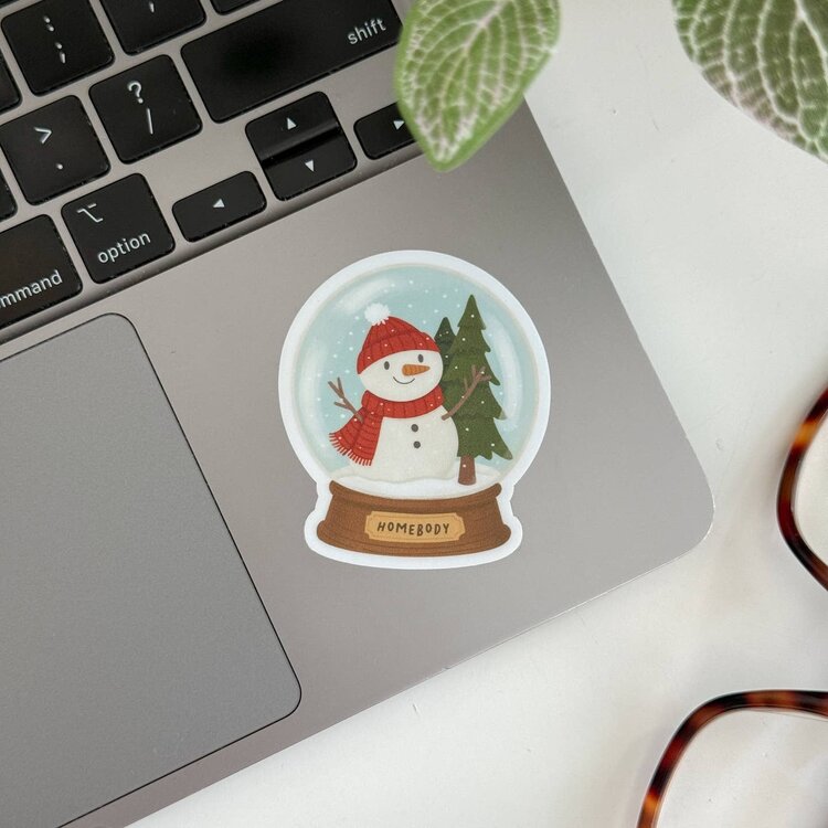 Snow Globe Snowman Homebody Sticker