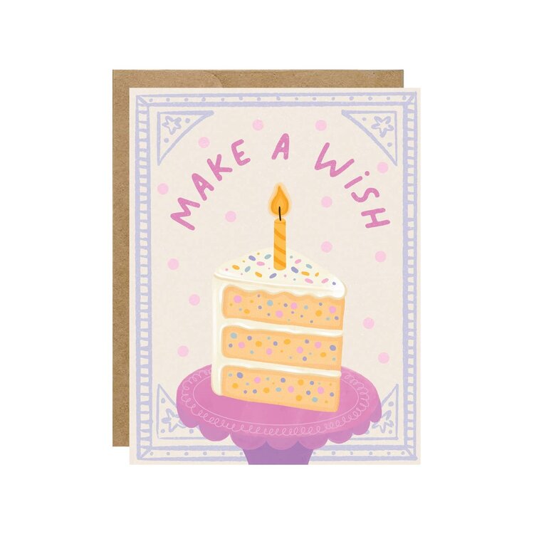 Make A Wish Birthday Cake Card