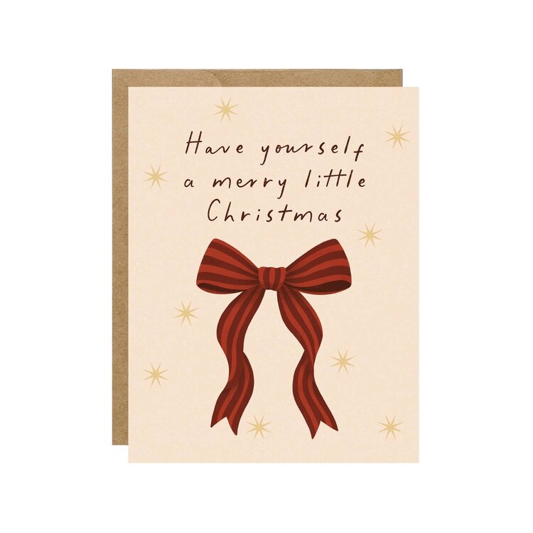 Merry Little Christmas Bow Christmas Card