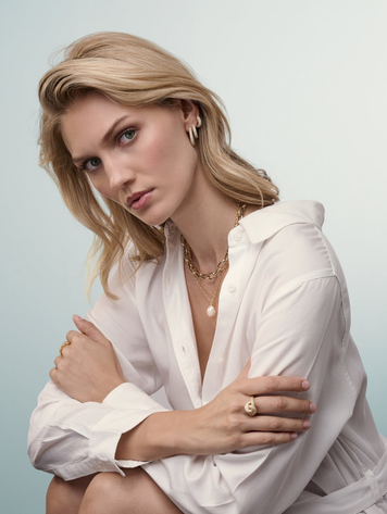 Carrara Earrings CZ 18K Gold Plated