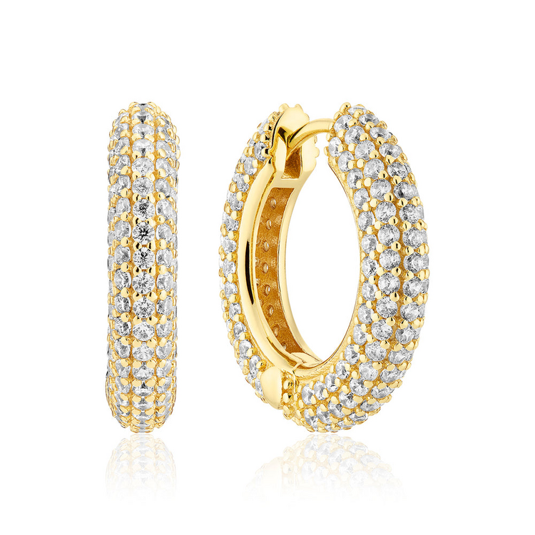 Carrara Earrings CZ 18K Gold Plated