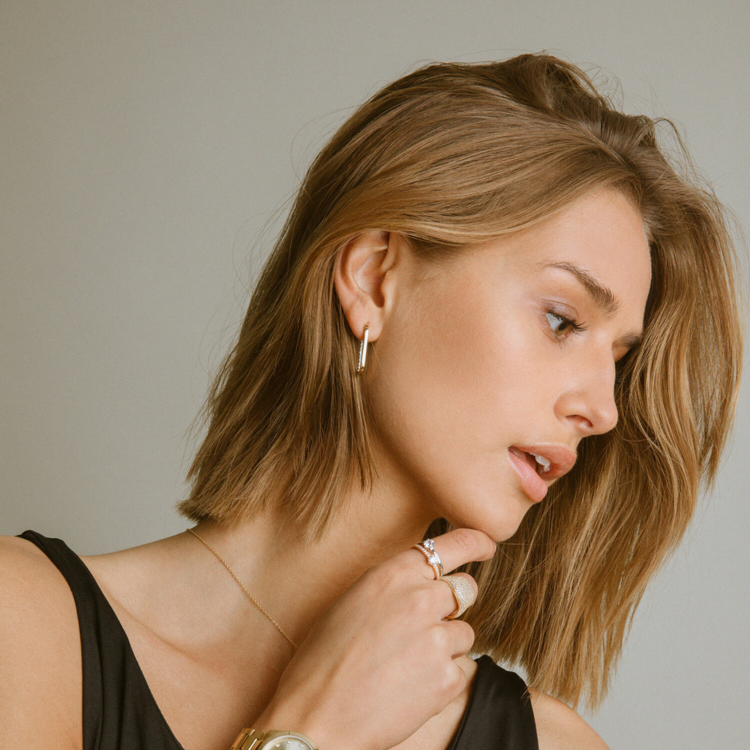 Capizzi CZ Medium Earrings