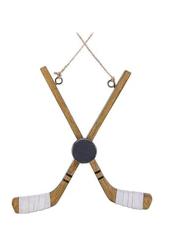 Crossed Stick & Puck Ornament