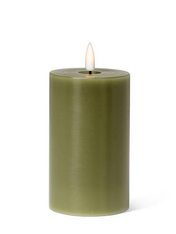 Green LED Pillar Candle