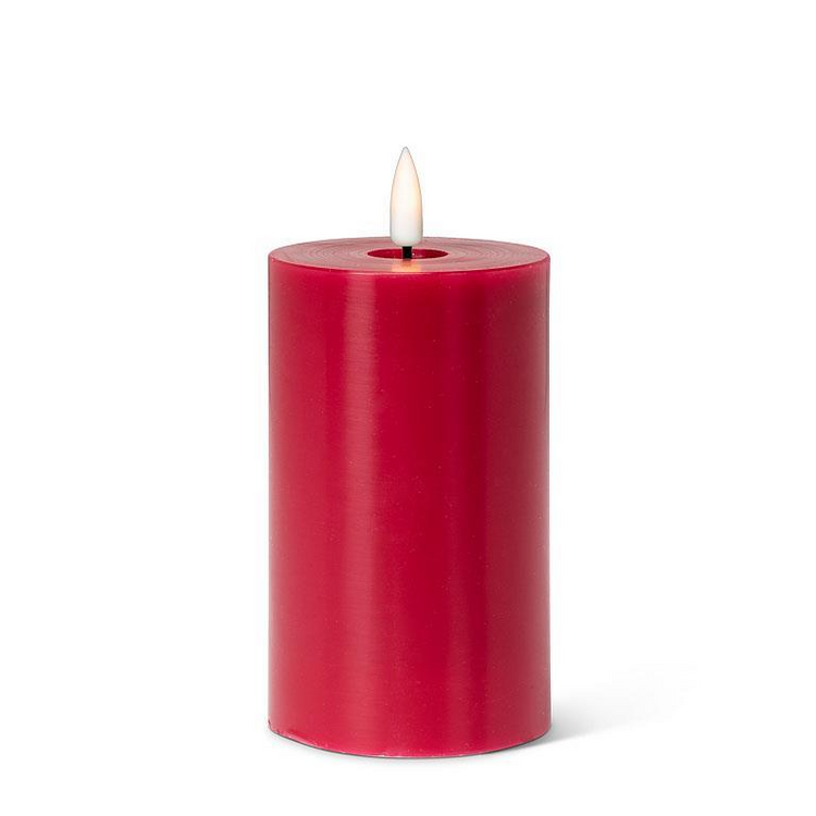 Red LED Pillar Candle
