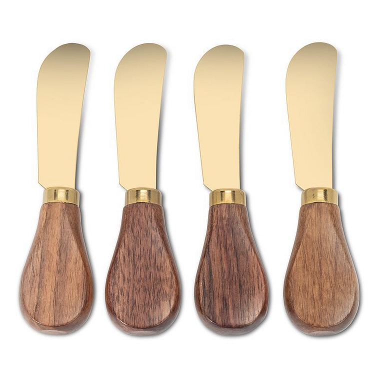 Walnut Handled Pate Spreaders S/4