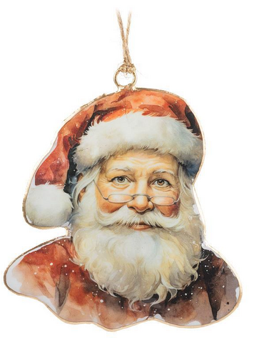 Santa w/Spectacles Ornament