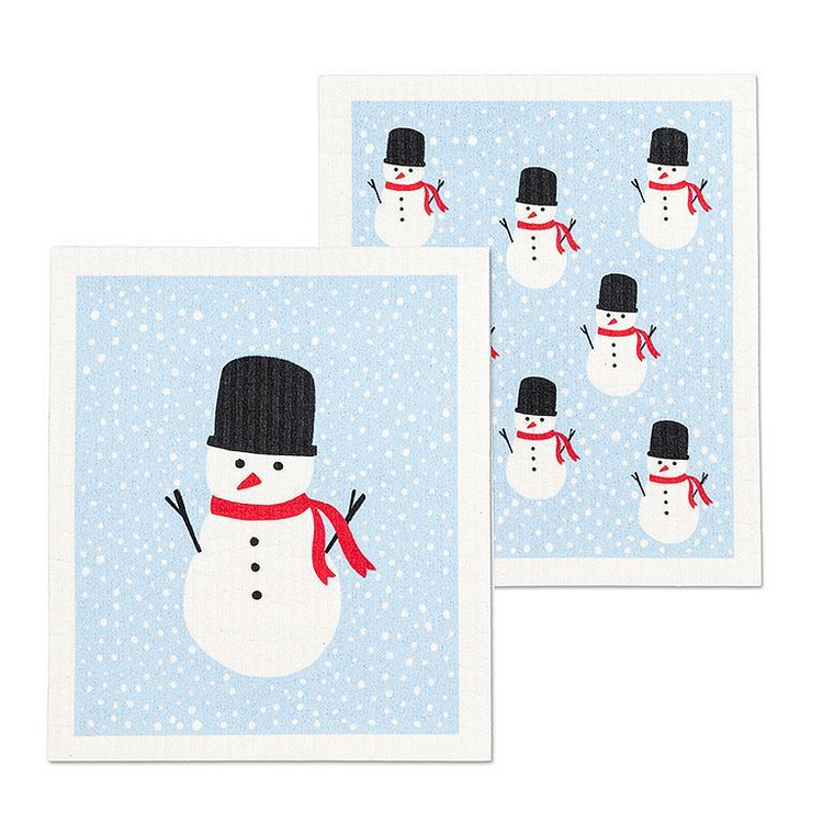 Square Hat Snowman Dishcloths