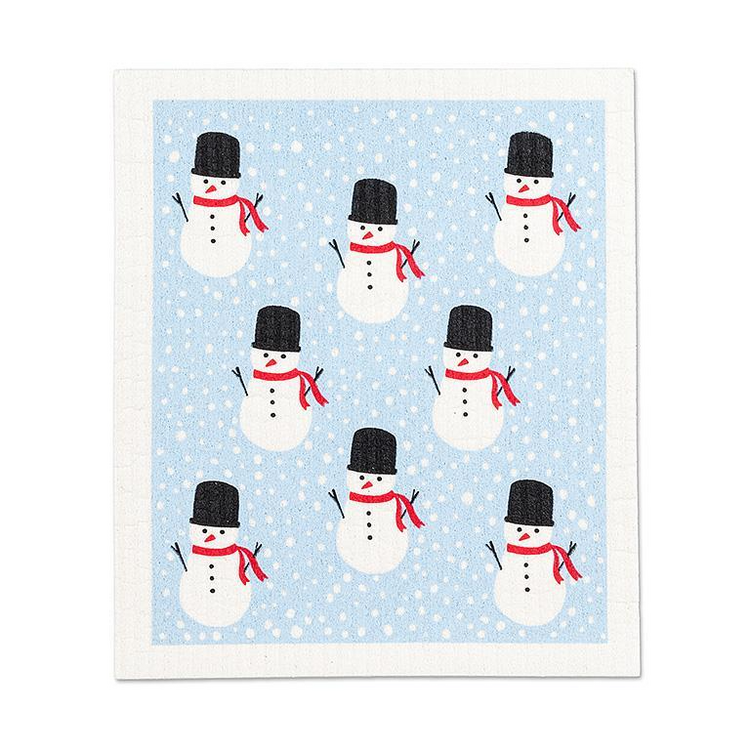 Square Hat Snowman Dishcloths