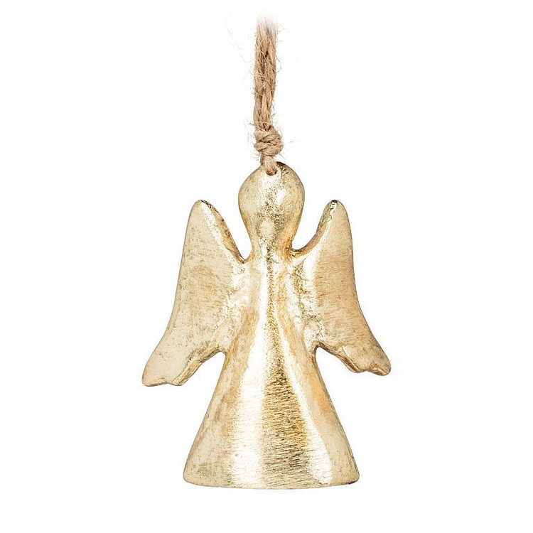 Gold Aluminum Angel Ornament