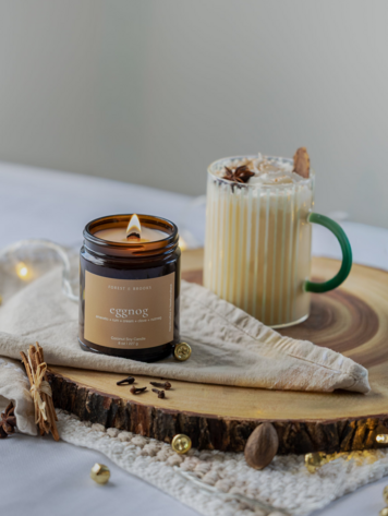 Eggnog Wooden Wick Candle