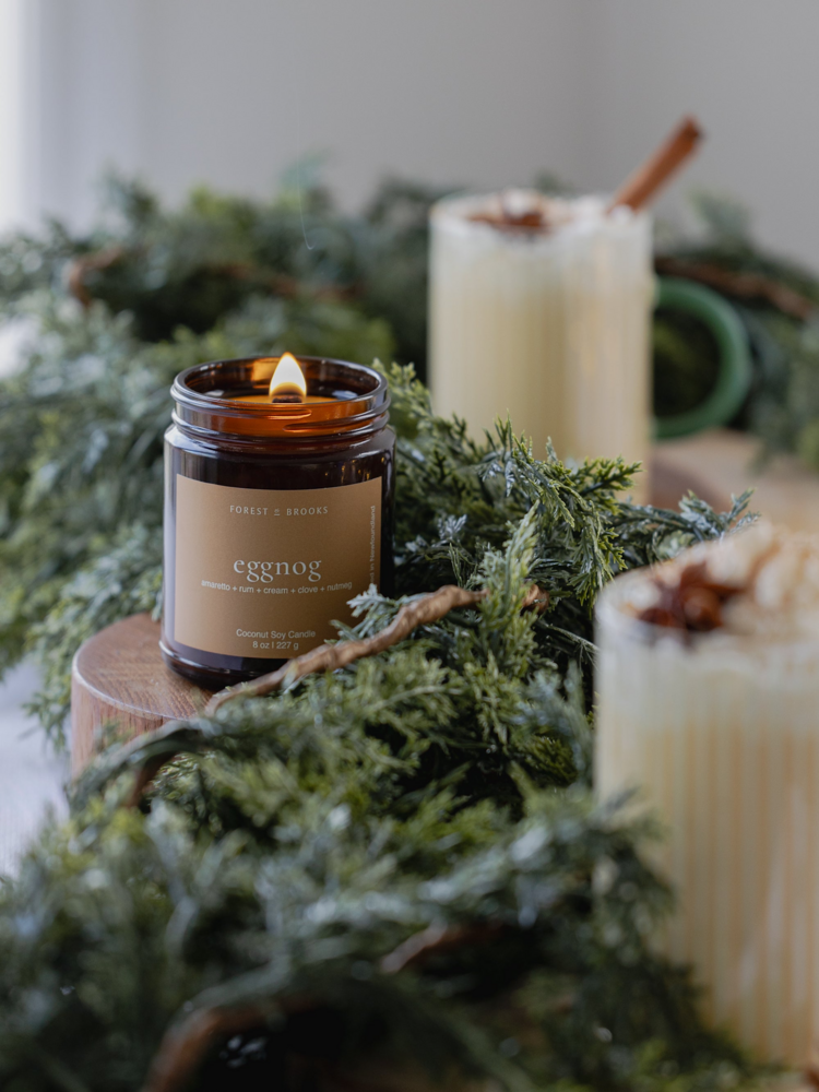 Eggnog Wooden Wick Candle