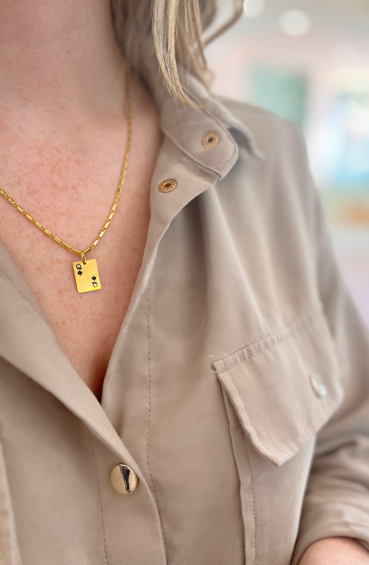 Queen of Spades Charm