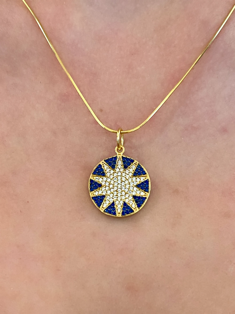 Navy Mini Sun Charm