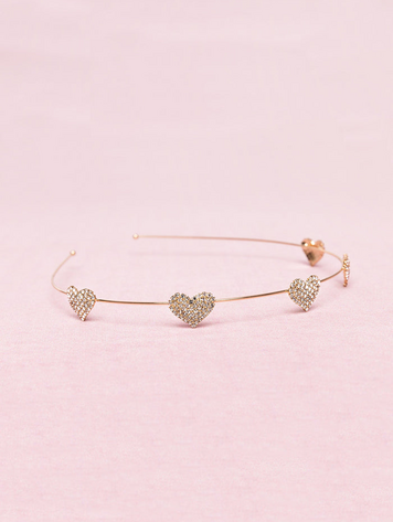 Rhinestone Heart Headband